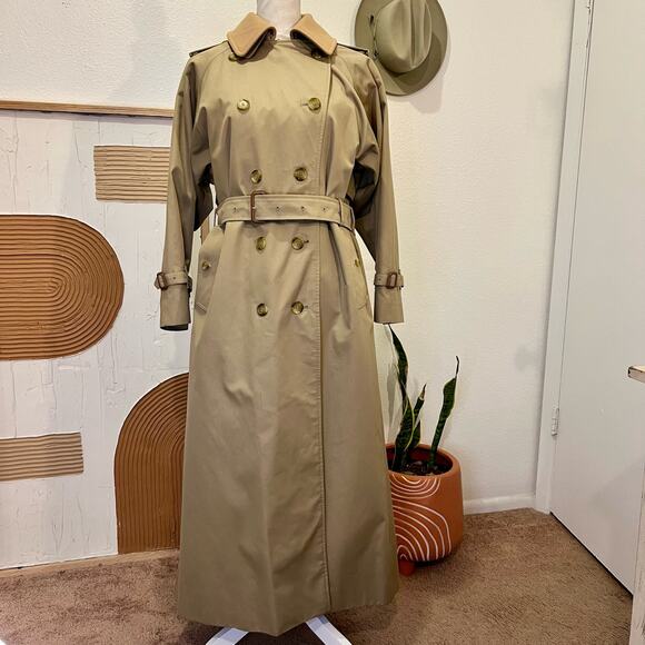 Burberry Jackets & Blazers - Burberry Vintage 90s Classic Double Button Wool Lined Full Length Trench Coat 10